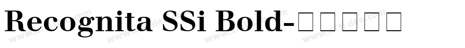 Recognita SSi Bold字体转换